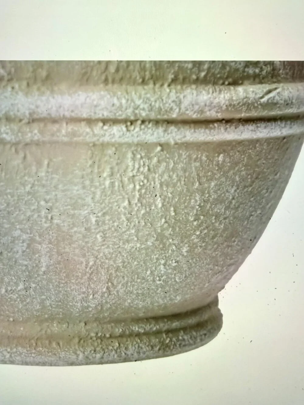 Cream Ceramic Planter, Retro Textured & Embossed Plant Pot with Drainage Hole 8